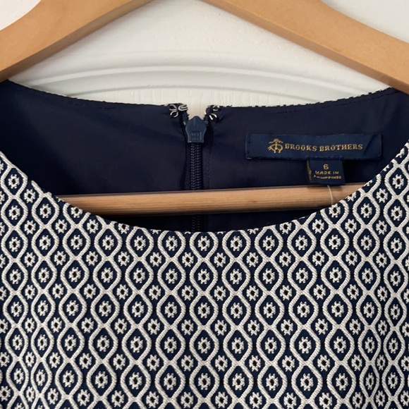 Brooks Brothers Navy Patterned Dress - Picture 4 of 6